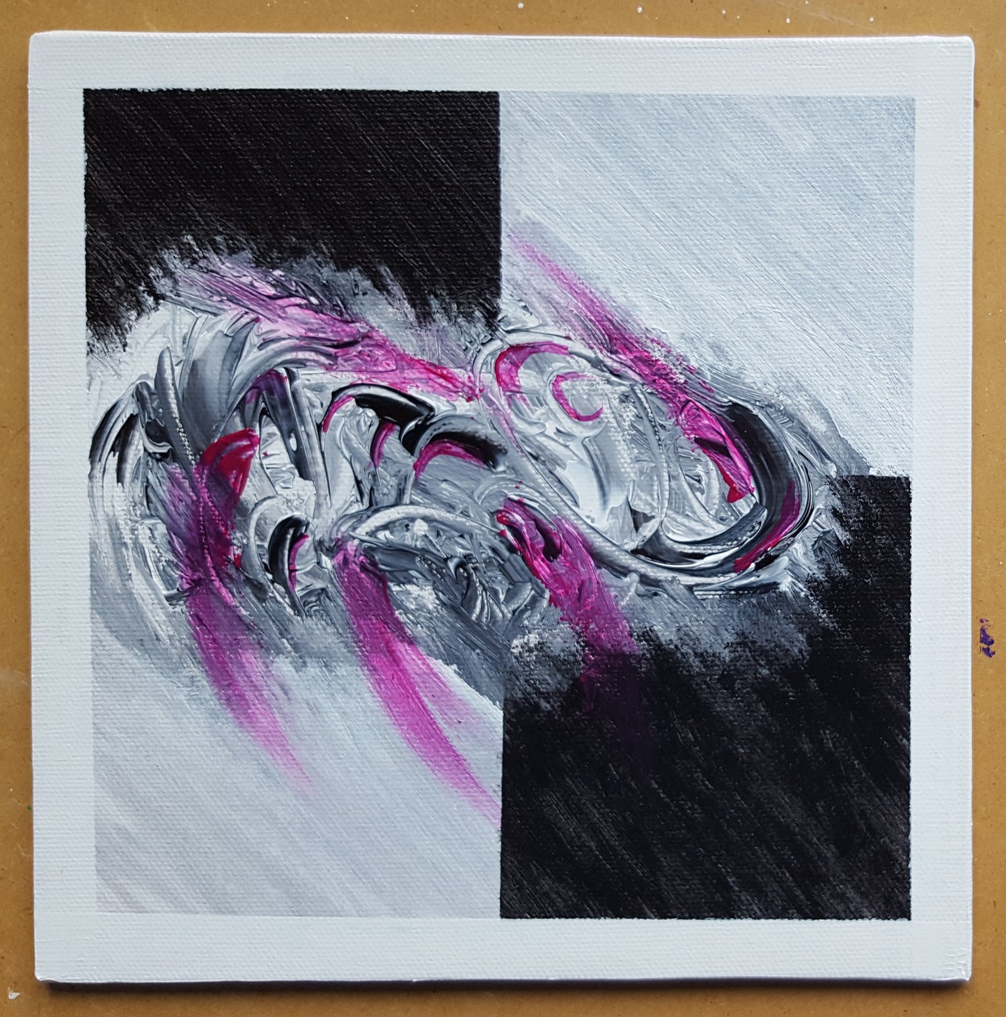 No.43 Black White Rose - Original Painting