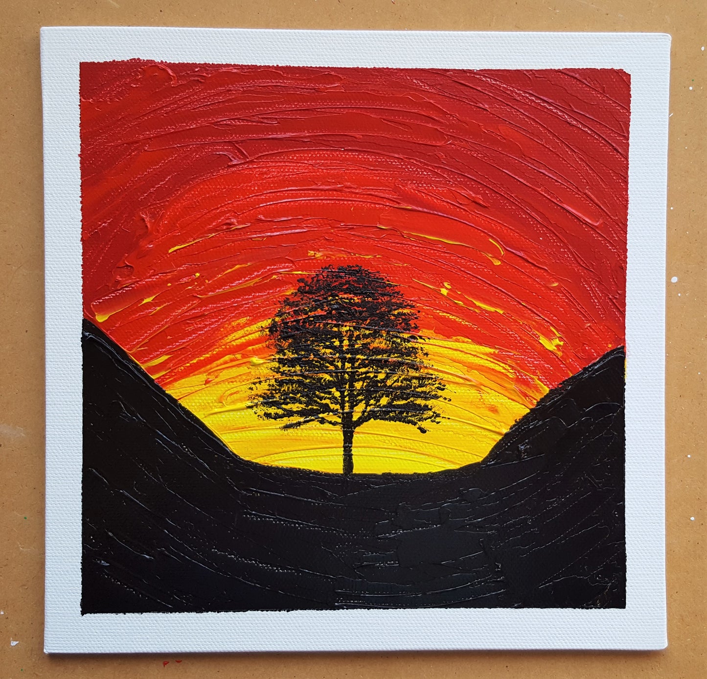No.55 The Sycamore Gap Tree Sunset - Original Painting