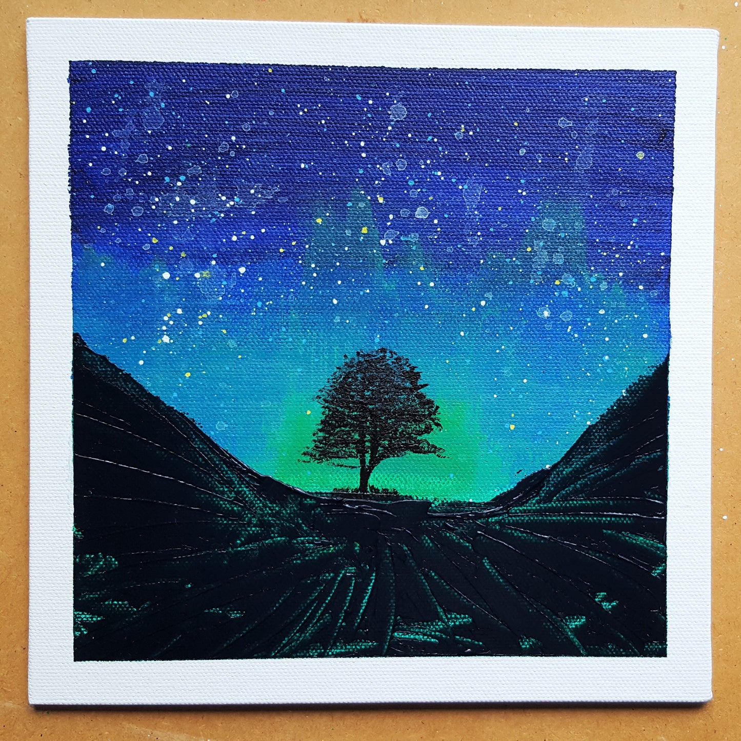 No.57 The Sycamore Gap Tree At Night - Original Painting